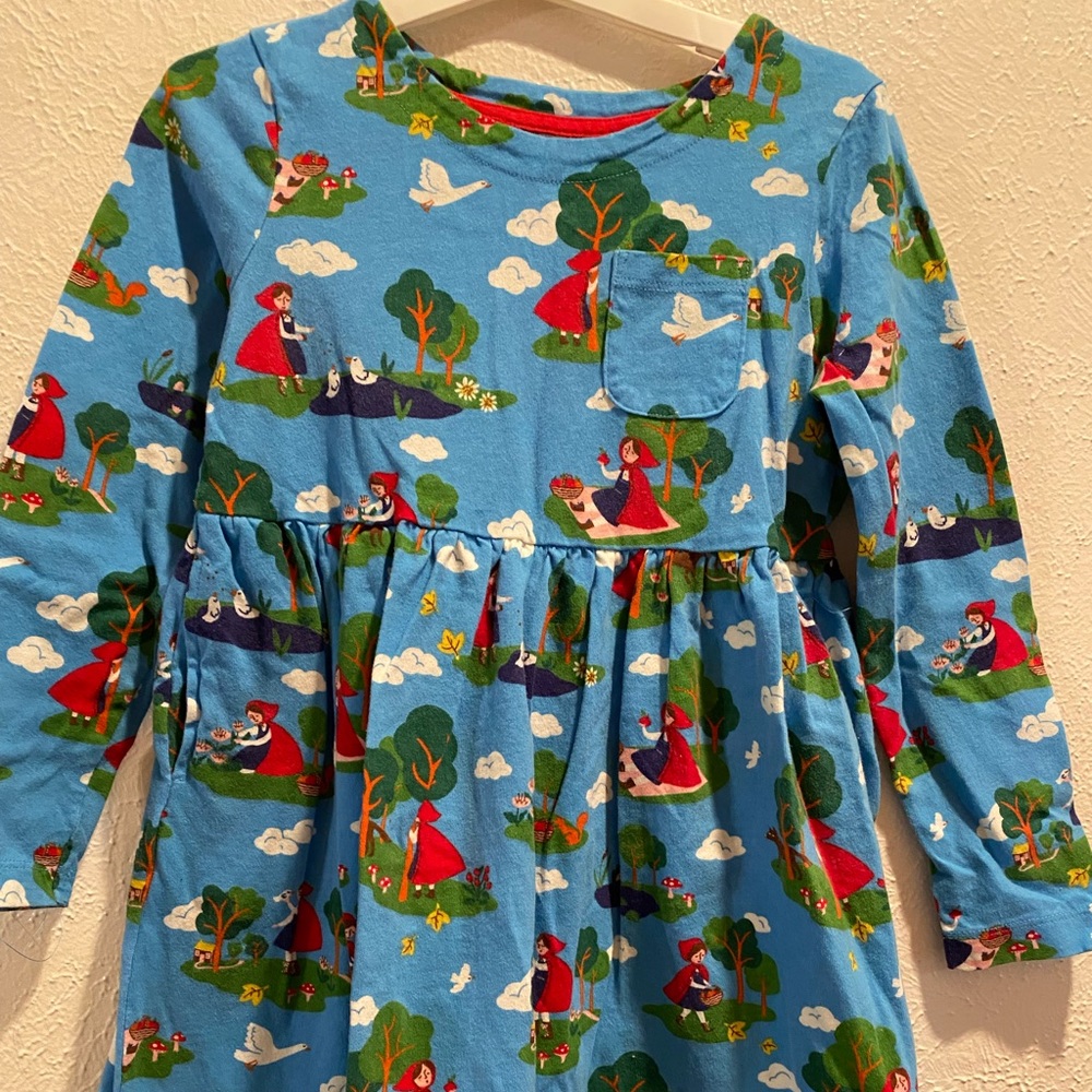 Boden Riding Hood Print Dress Size 6-7